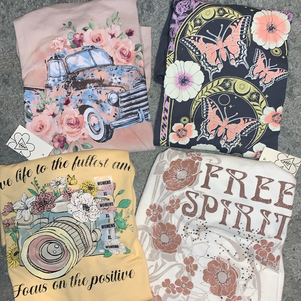 NWT Spring & Vintage Style Graphic T-Shirt Winners Choice Super Soft Fabric!